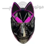 کلاه کاسکت فک ثابت گوش دار برند نیترینوس مشکی بنفش