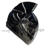 کلاه کاسکت فک ثابت گوش دار برند نیترینوس مشکی براق