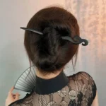 گیره مو زنانه مدل کانزاشی چوبی