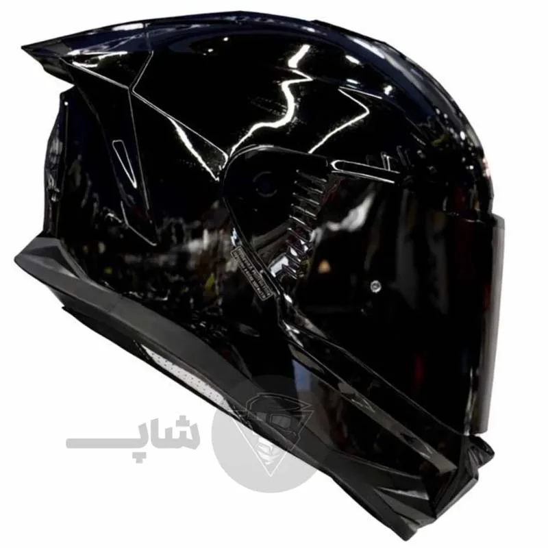 کلاه کاسکت فک ثابت برند استیل برد مدل SBH57 مشکی براق