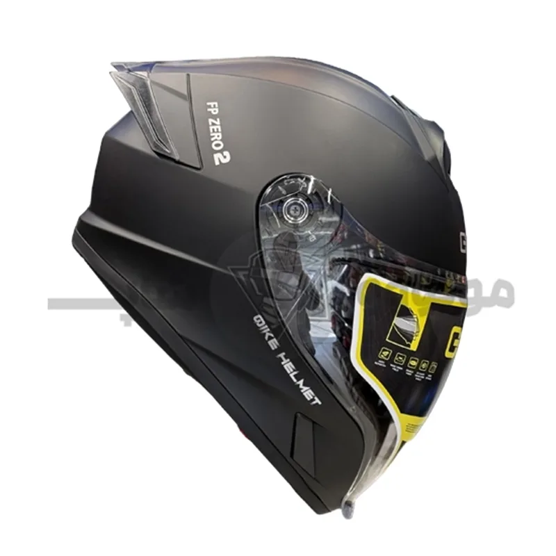 کلاه کاسکت فک ثابت فول فیس برند کایک مدل fp02 مشکی مات