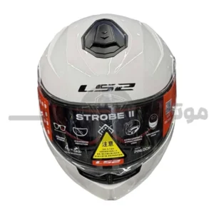 کلاه کاسکت فک متحرک برند LS2 مدل Strobe2 سفید