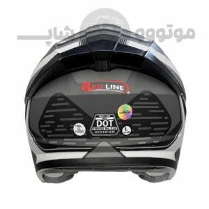 کلاه کاسکت بدون فک ردلاین مدل 966 مشکی مات خاکستری