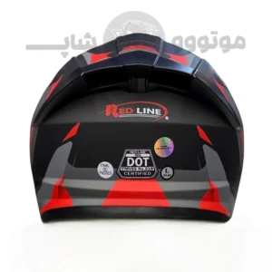 کلاه کاسکت بدون فک ردلاین مدل 966 مشکی مات قرمز